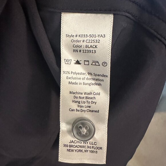 NWOT Jachs Ultra Light Weight Poly Spandex button up short sleeve - Picture 2 of 4